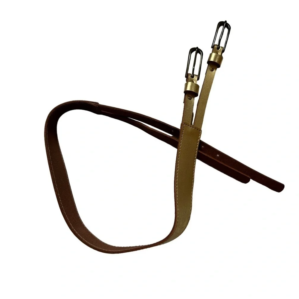 GAP Gold Genuine Leather Belt | Size XS